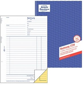 AVERY Zweckform Rechnung Formularbuch 1734, 1 St.