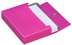 M&M Karteikasten DIN A7 für 100 Karteikarten sunset-red ohne Deckel