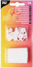 PAPSTAR Geburtstagskerzen weiß, 24 St.