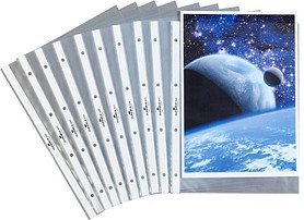 DURABLE Prospekthüllen DIN A4 quer transparent genarbt 0,12 mm, 10 St.