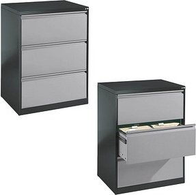 CP C 2000 Acurado Hängeregistraturschrank grau, dunkelgrau 3 Schubladen 78,7 x 59,0 x 104,5 cm