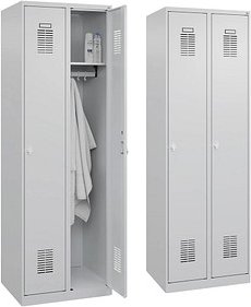 CP Spinde Classic Plus lichtgrau 088055-20 S10002, 2 Schließfächer 60,0 x 50,0 x 185,0 cm