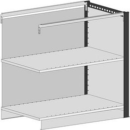 SCHULTE Thekenmodul MULTIplus Endmodul ohne Arbeitsplatte, schwarz 105,6 x 78,0 x 100,7 cm