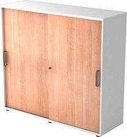 HAMMERBACHER Schiebetürenschrank 1753S, V1753S/W/N/SG nussbaum, weiß 2 Fachböden 120,0 x 40,0 x 110,0 cm