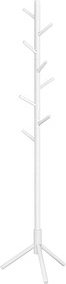 VASAGLE Kleiderständer RCR04WT weiß Holz 8 Haken 47,0 x 175,0 cm
