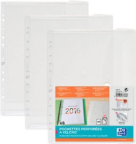 Thumbnail - 6 OXFORD Dokumententaschen DIN A4 glasklar blendfrei 0,20 mm