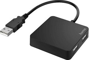 hama USB-Hub 4-fach schwarz