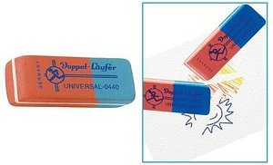 Läufer Radiergummi Universal rot/blau, 1 St.