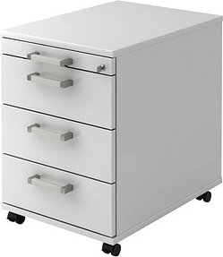 HAMMERBACHER Solid AC30 Rollcontainer weiß 4 Auszüge 42,8 x 58,0 x 59,0 cm