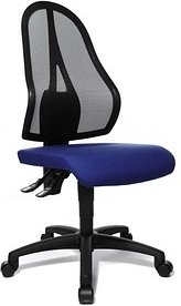 Thumbnail - Topstar Bürostuhl Open Point P, OP100 G26 Stoff blau, Gestell schwarz