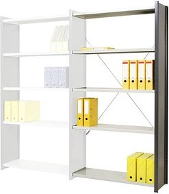 Manorga Anbau-Schwerlastregal EPSILON ADZ1010303SBBA014 anthrazit, lichtgrau 100,0 x 30,0 x 100,0 cm