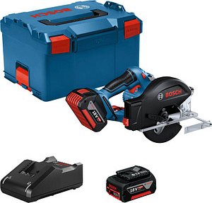 AKTION: BOSCH Professional GKM 18V-50 Akku-Handkreissäge-Set 18,0 V, mit 2 Akkus mit Prämie nach Registrierung