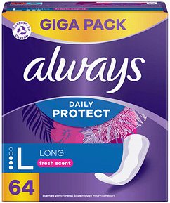 always Slipeinlagen Daily Protect Long für Slip, 64 St.
