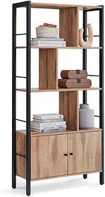 VASAGLE Bücherregal eiche, schwarz 74,0 x 30,0 x 154,5 cm, 1 St.