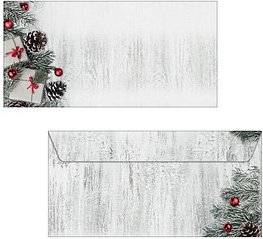 50 SIGEL Weihnachtsbriefumschläge Scandinavian Christmas DIN lang ohne Fenster