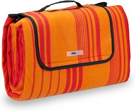 Thumbnail - relaxdays Picknickdecke isoliert orange/rot 200,0 x 200,0 cm, 1 St.