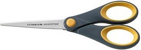 WESTCOTT Antihaftschere TITANIUM NON STICK grau-gelb 18,0 cm