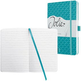 SIGEL Notizbuch Jolie® DIN A6 liniert, aqua green Hardcover 174 Seiten, 1 St.