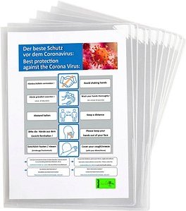 25 tarifold Sichthüllen KANG DIN A4 überbreit transparent genarbt 0,20 mm