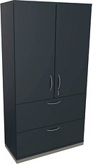fm Aktenschrank Sidney, 4260649685709 lavagrau 2 Fachböden 100,0 x 44,2 x 186,9 cm