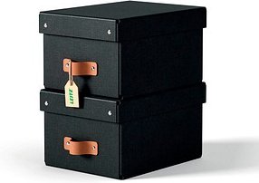 2 LEITZ Puro Aufbewahrungsboxen 7,0 l schwarz 20,0 x 28,0 x 15,0 cm