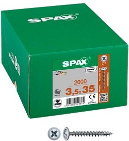 Thumbnail - SPAX® Universalschrauben Z2 Rückwandkopf WIROX 0281010350352 3,5 mm x 35 mm, 2.000 St.