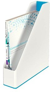 AKTION: LEITZ Stehsammler WOW Duo Colour 53621036 perlweiß/blau Kunststoff, DIN A4 mit Prämie nach Registrierung