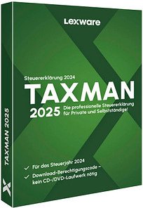 LEXWARE TAXMAN 2025 (für das Steuerjahr 2024) Software Vollversion (PKC)