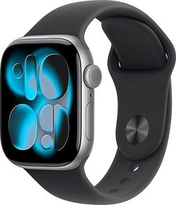 Apple Watch Series 11 42 mm Aluminium (GPS) Sportarmband S/M schwarz, space gray