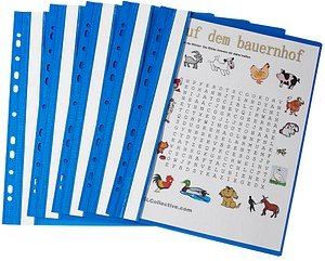 Thumbnail - Lands Schnellhefter Kunststoff blau DIN A4, 5 St.