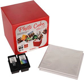 Canon PG-560 + CL-561 schwarz, color Druckköpfe + Fotopapier, 2er-Set