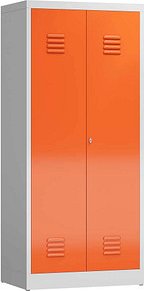 ClassiX Spind feuerrot, lichtgrau X-515714, 1 Schließfach 80,0 x 50,0 x 180,0 cm