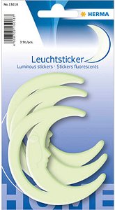 HERMA Leuchtaufkleber Mond, leuchtgrün, 3 Etiketten