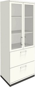 fm Aktenschrank Oldenburg, 4260672332069 weiß 2 Fachböden 80,0 x 44,2 x 186,9 cm