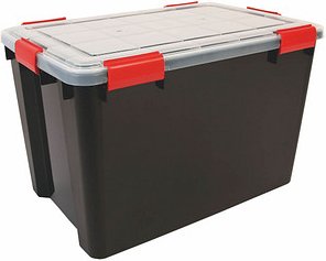 Thumbnail - IRIS Ohyama AT-LD BkR/C/D.Red Aufbewahrungsbox 70,0 l schwarz, transparent, rot 29,0 x 59,0 x 38,0 cm