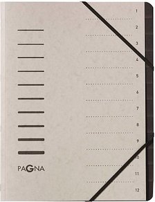 PAGNA Ordnungsmappe 12 Fächer grau, 1 St.