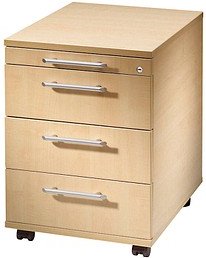 HAMMERBACHER Orbis Rollcontainer ahorn 4 Auszüge 42,8 x 58,0 x 59,0 cm