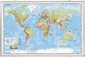 FRANKEN Weltkarte Holz