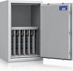 ISS safe4key Schlüsseltresor lichtgrau mit 280 Haken, Doppelbartschloss, 50,0 x 42,0 x 80,0 cm, 1 St.