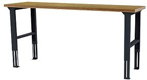 Thumbnail - Simplaflex® Systemeinrichter Werkbank anthrazit, RAL 7016 200,0 x 60,0 x 76,0 - 106,0 cm