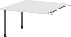 HAMMERBACHER Verbindungsplatte höhenverstellbar KT12C weiß, grafit rechteckig 120,0 x 130,0 x 72,0 - 74,0 cm