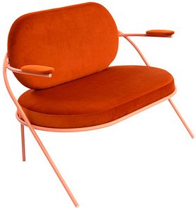 Thumbnail - meet powered by PAPERFLOW 2-Sitzer Sofa SATURNE rost rosa Stoff 118,0 x 73,0 x 88,0 cm, 1 St.