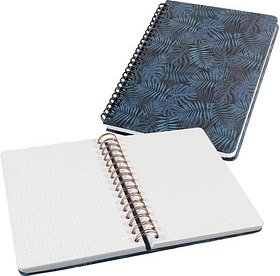 SIGEL Notizbuch mit Spirale Jolie® ca. DIN A5 punktkariert, blau/schwarz Hardcover 120 Seiten, 1 St.