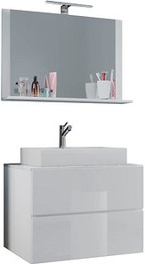 VCM my bath Badmöbel-Set 3-teilig Lendas M 915201 weiß 61,0 x 52,0 x 134,0 cm