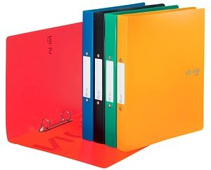 Thumbnail - VON LEITZ Ringbücher 2-Ringe 1x gelb, blau, rot, grün, schwarz 2,5 cm DIN A4, 5 St.