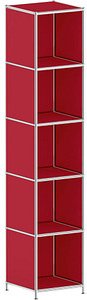 viasit Aktenregal System4 rubinrot 40,4 x 40,4 x 193,2 cm, 1 St.