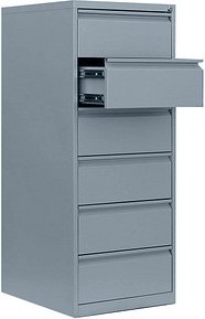 LÜLLMANN Karteischrank lichtgrau 53,0 x 62,0 x 132,0 cm, 1 St.