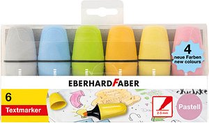 EBERHARD FABER Pastell Mini Textmarker farbsortiert, 6 St.