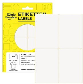AVERY Zweckform Namensetiketten weiß 80,0 x 54,0 mm, 40 St.