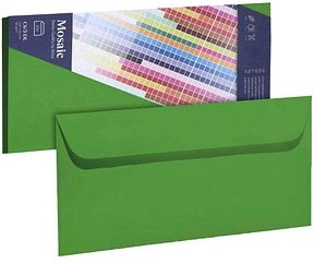 Thumbnail - artoz Briefumschläge Mosaic DIN lang ohne Fenster apfelgrün haftklebend 20 St.
